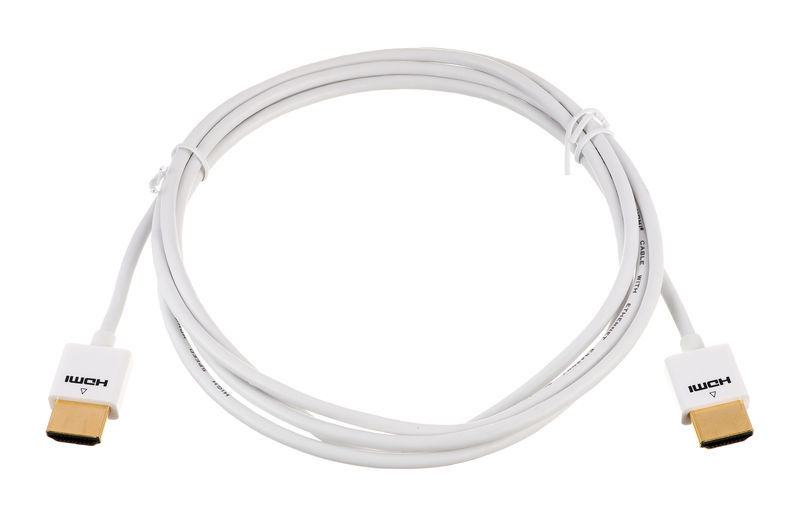 Kramer c-Hm/hm/pico/wh-10 cable hdmi flexible de alta velocidad ultra delgado con ethernet de 3m